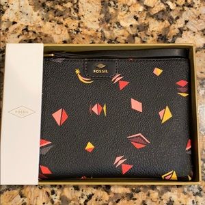 Brand new black Fossil wristlet /wallet